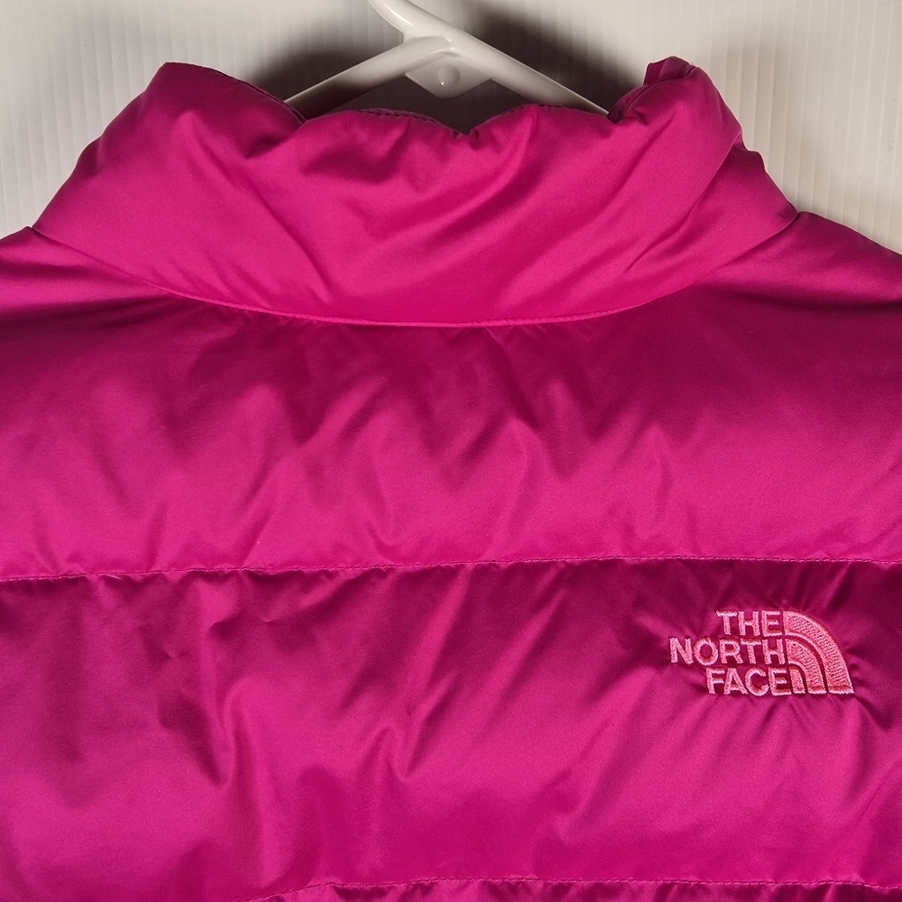 The North Face Girls Andes Down Jacket In Luminous Pink Full Zip Size L 14-16 - Picture 10 of 16